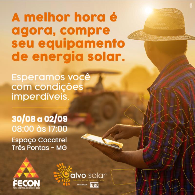 Alvo Solar estará presente na 13ª Fecon (Feira Cocatrel de Negócios)
